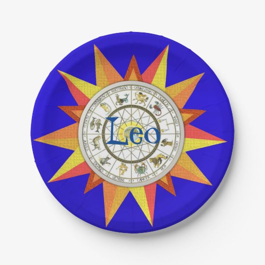 紙プレート、星占いブルースター ペーパープレート (正面)