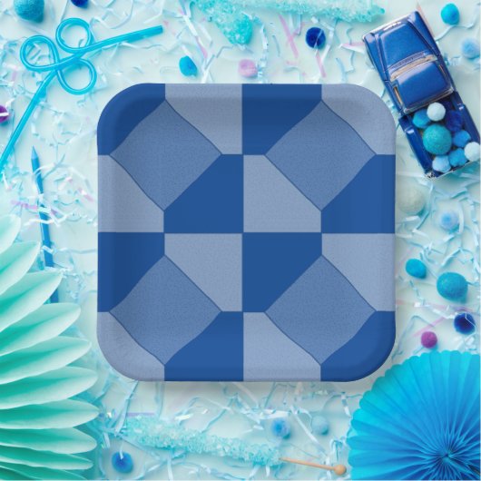 紙プレート – 正方形と三角形 ペーパープレート (パーティー)