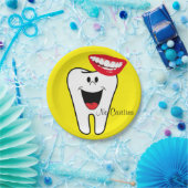 紙プレート、歯の歯No虫歯歯科医 ペーパープレート (パーティー)
