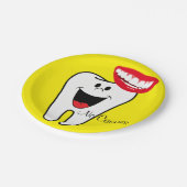 紙プレート、歯の歯No虫歯歯科医 ペーパープレート (アングル)