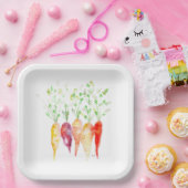 紙プレート – 水彩家宝ニンジン ペーパープレート (パーティー)