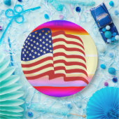 紙プレート- – 米国国旗 ペーパープレート (パーティー)