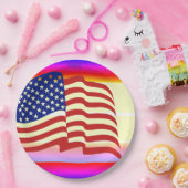 紙プレート- – 米国国旗 ペーパープレート (パーティー)