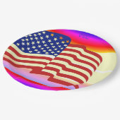 紙プレート- – 米国国旗 ペーパープレート (アングル)