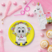 紙プレート、羊のフローラ黄 ペーパープレート (パーティー)