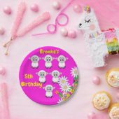 紙プレート、羊のフローラ5th誕生日 ペーパープレート (パーティー)