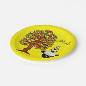 紙プレート、羊の木の黄色 ペーパープレート (アングル)