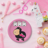 紙プレート、羊ピンクハート ペーパープレート (パーティー)