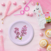 紙プレート-薄紫ブロッサム ペーパープレート (パーティー)