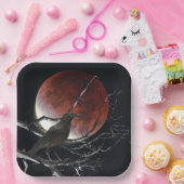 紙プレート、赤と黒のカラス ペーパープレート (パーティー)