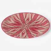 紙プレート、赤エレガントクラシックデザイン ペーパープレート (アングル)