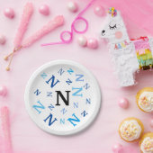 紙プレート – 青い文字のジャムリング ペーパープレート (パーティー)