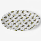 紙プレート – 黄色と黒のミツバチ ペーパープレート (アングル)