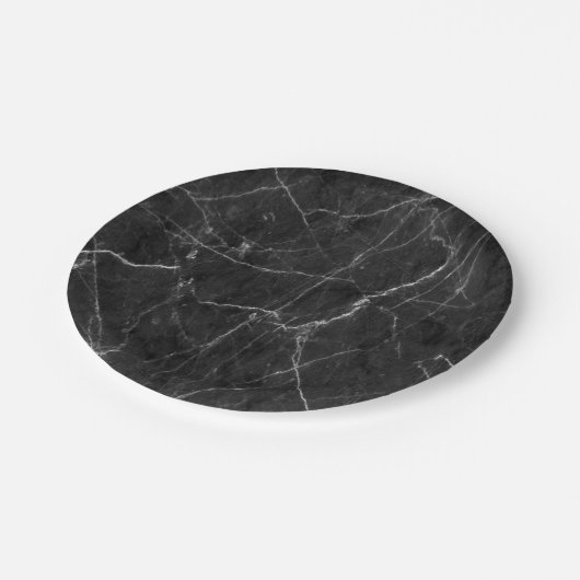 紙プレート、黒大理石 ペーパープレート (アングル)