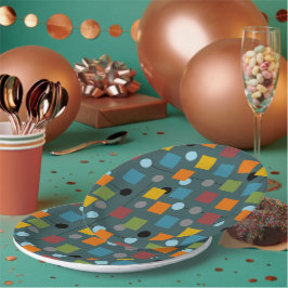 紙プレート- 10モダン世紀半ばシームレス ペーパープレート