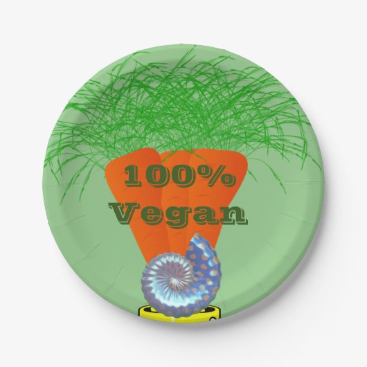 紙プレート、100%ビーガンニンジン ペーパープレート (正面)