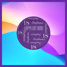 紙プレート, 18th誕生日パーティーの繰り返し名前 ペーパープレート