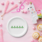 紙プレート- 5つの緑の三角木 ペーパープレート (パーティー)