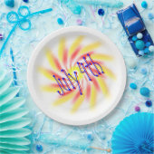 紙プレート- 7月4日Fireworks ペーパープレート (パーティー)