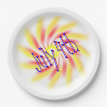 紙プレート- 7月4日Fireworks