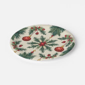 紙プレート、7"ラウンド紙プレート（クリスマス） ペーパープレート (アングル)
