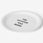 紙プレート- 9 – 救い主だった – 生まれクリスマス ペーパープレート (アングル)