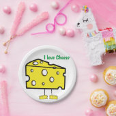 紙プレート、Iラブチーズ紙プレート ペーパープレート (パーティー)