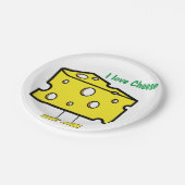 紙プレート、Iラブチーズ紙プレート ペーパープレート (アングル)