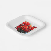 紙プレート- The Red Rosesアートワーク ペーパープレート (傾斜あり)