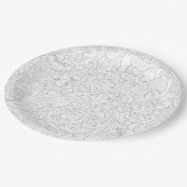 紙プレート: WILLIAM MORRIS ：花柄 ペーパープレート (アングル)