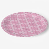 紙プレート- Woven Lattice in Three Shades ペーパープレート (アングル)