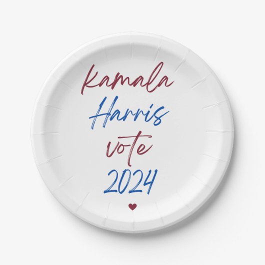 紙プレートfor Kamala Harris 2024 ペーパープレート (正面)