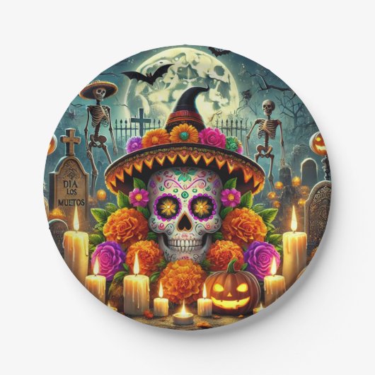 紙プレートgeftハロウィーンの日 ペーパープレート (正面)