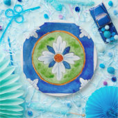 紙プレートSCT_P8-1シチリアン伝統的デザイン ペーパープレート (パーティー)