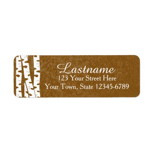 紙ホワイト樺の木ツリー ラベル (正面)