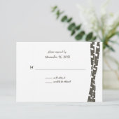 紙ホワイト樺の木/返信カード 出欠カード (スタンド正面)