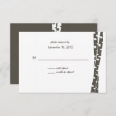 紙ホワイト樺の木/返信カード 出欠カード (正面/裏面)