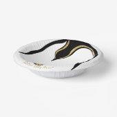 紙ボウル「金ゴールドペンギンベビー&ママ」 ペーパーボウル (傾斜あり)