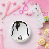 紙ボウル「金ゴールドペンギンベビー&ママ」 ペーパーボウル (パーティー)