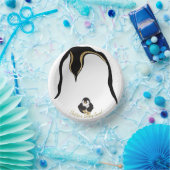 紙ボウル「金ゴールドペンギンベビー&ママ」 ペーパーボウル (パーティー)