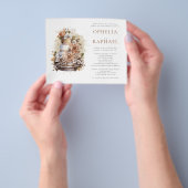 紙ボホケーキ花模様ボヘミアンウェディングアクト チラシ (手)