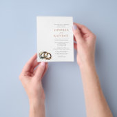 紙ボホリングや輪ボヘミアン結婚式招待状 チラシ (手)