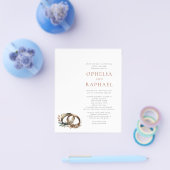 紙ボホリングや輪ボヘミアン結婚式招待状 チラシ (シングル)