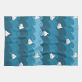 紙ボートのパターン キッチンタオル (横)