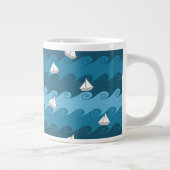 紙ボートのパターン ジャンボコーヒーマグカップ (右)