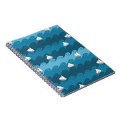 紙ボートのパターン ノートブック (右側)