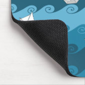 紙ボートのパターン マウスパッド (コーナー)