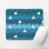 紙ボートのパターン マウスパッド (マウス)