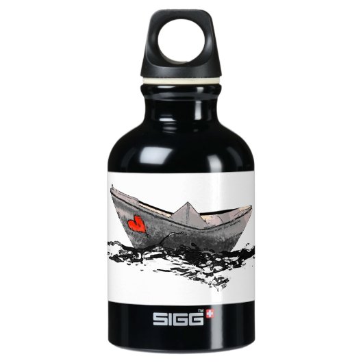 紙ボートアルミ水瓶 ウォーターボトル (正面)