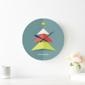 紙ポップアップクリスマスツリーウォールクロック ラージ壁時計 (ホーム)